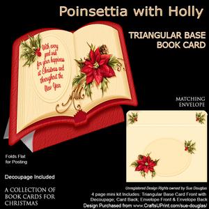 Christmas Book - Poinsettia with Holly