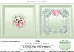 Pink Roses on a Fancy Frame Matching 6in x 6in Insert