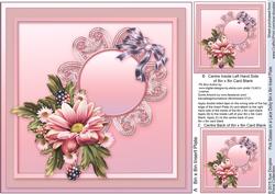 Pink Daisies on a Lace Doily Matching 8inx8in Insert Plate