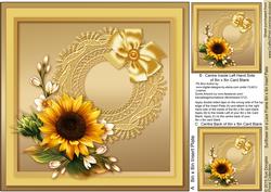 Sunflower on a Lace Frame Matching 8inx8in Insert Plate