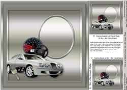 Car on a Metal Surface Matching 8inx8in Insert Plate