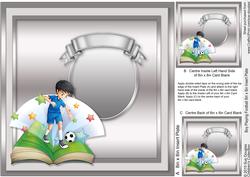 Boy Playing Football Matching 8inx8in Insert Plate