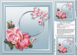 Pink Roses in a Scroll Border Matching 8inx8in Insert Plate