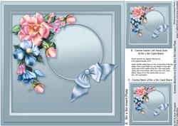 Summer Blooms on a Doily Matching 8inx8in Insert Plate