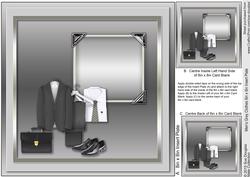 Men's Grey Clothes Matching 8inx8in Insert Plate
