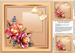 Roses on a Fancy Doily Matching 8inx8in Insert Plate