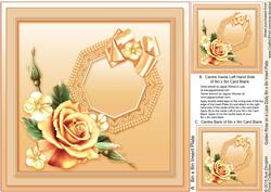 Golden Rose on a Lace Doily Matching 8inx8in Insert Plate