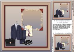 Men?s Navy Clothes Matching 8inx8in Insert Plate