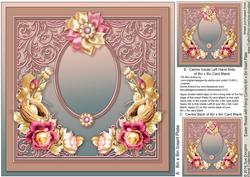 Easter Roses with Fancy Corners Matching 8x8 Insert Plate