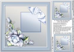 Blue Roses on a Lace Doily Matching 8inx8in Insert Plate