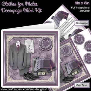 Clothes for Males 8in x 8in Decoupage Mini Kit