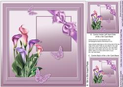 Calla Lilies on a Lace Border 8in x 8in Insert Plate