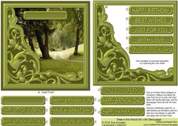 Trees in the Woods 6in x 6in Decoupage