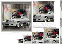 Car on a Metal Surface 6in x 6in Pyramage