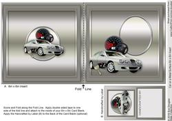 Car on a Metal Surface 6in x 6in Insert