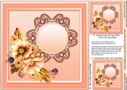 Peach Daisies on a Lace Doily Matching 8inx8in Insert Plate