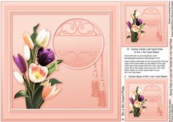 Spring Tulips on Lace with Tassels Matching 8x8 Insert Plate
