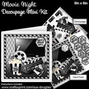 Movie Night 8in x 8in Decoupage Mini Kit
