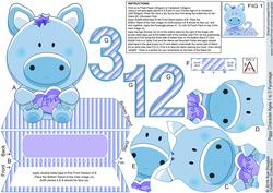Piggy Character Shaped Age Card Pyramage