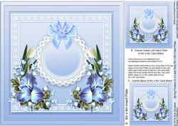 Spring Flowers on a Lace Doily Matching 8inx8in Insert Plate