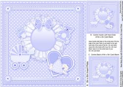 New Baby Boy with Embellishments Matching 8x8 Insert Plate
