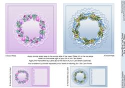 Lilac and Blue Floral Doilies 5in x 5in Insert Plates