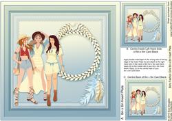 Boho Fashion Girls Matching 8in x 8in Insert Plate
