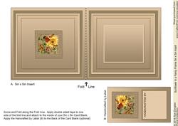 Sunflower in a Fancy Frame Matching 5in x 5in Insert