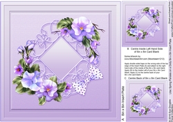 Lilac Spring Pansies on a Doily matching 8inx8in Insert Plate