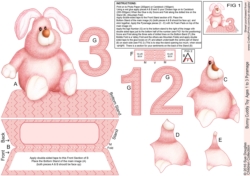 Bunny Cuddly Toy Shaped Age Card Pyramage