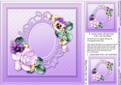 Mixed Floral on a Fancy Frame matching 8inx8in Insert Plate