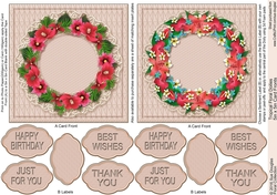 Tropical Floral Doilies 5in x 5in Card Fronts