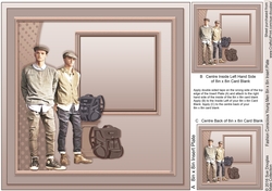 Fashion Conscious Young Men matching 8inx8in Insert Plate