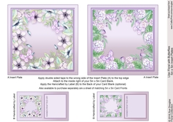 Lilac Floral with Butterflies 5in x 5in Insert Plates