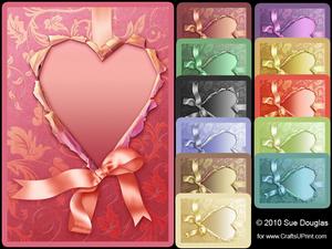 Heart Card Fronts, 12 x A5 Card Fronts