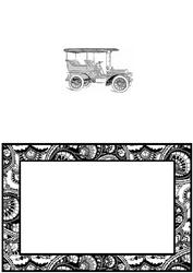 Vintage Car Dad Matching A5 Insert Sheet
