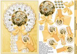 Daisies on a Broderie Anglaise Doily, Decoupage