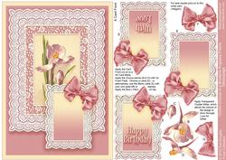 Orchid Crocus in a Broderie Anglaise Frame, Decoupage
