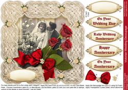 Victorian Wedding Decoupage, Wedding Day, Anniversary
