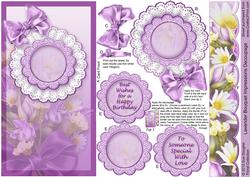 Lavender Bouquet Impressions Decoupage