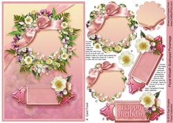 Floral Wreath Scalloped Pyramage