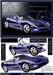 Sports Car Decoupage, Birthday