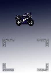 Blue Motorbike Matching A5 Insert Sheet