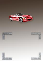 Red Sports Car, Matching A5 Insert Sheet