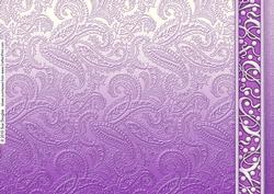 Lilac Embossed Paisley with Border Backing Paper