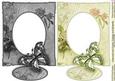 Charcoal and Cream Collage and Butterfly A5 Card Front