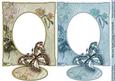 Blue and Taupe Collage and Butterfly A5 Card Fronts