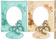 Aqua and Beige Collage and Butterfly A5 Card Fronts
