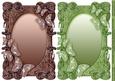 Chocolate and Leaf Green Butterflies Card Fronts