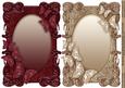 Burgundy and Beige Butterflies Card Fronts